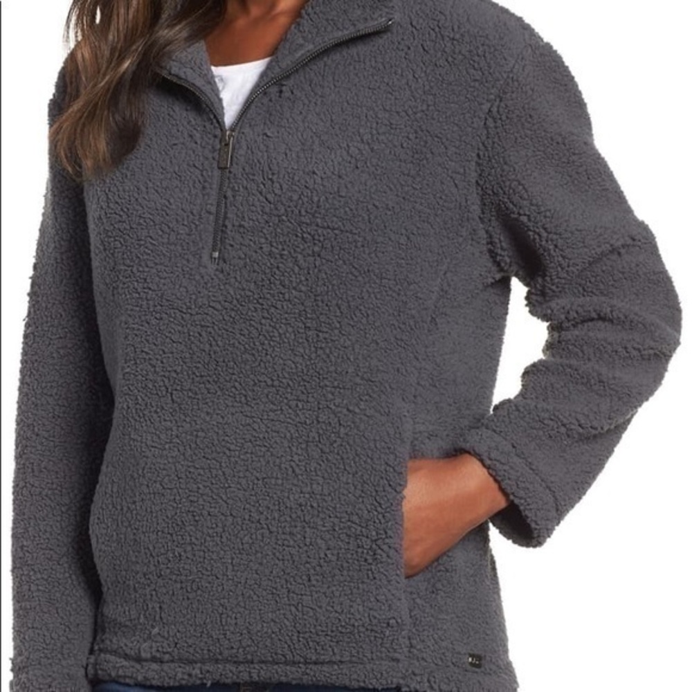 Marc New York quarter zip long sleeve teddy faux shearling
